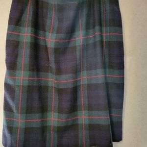 Great Tartan Plaid Wool Pencil Skirt size 18w. Maggie McNaughton